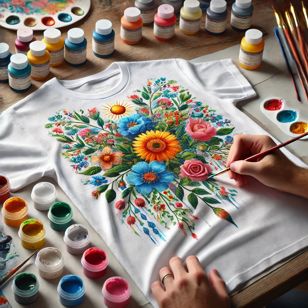 نقاشی روی پارچه با رنگ پارچه