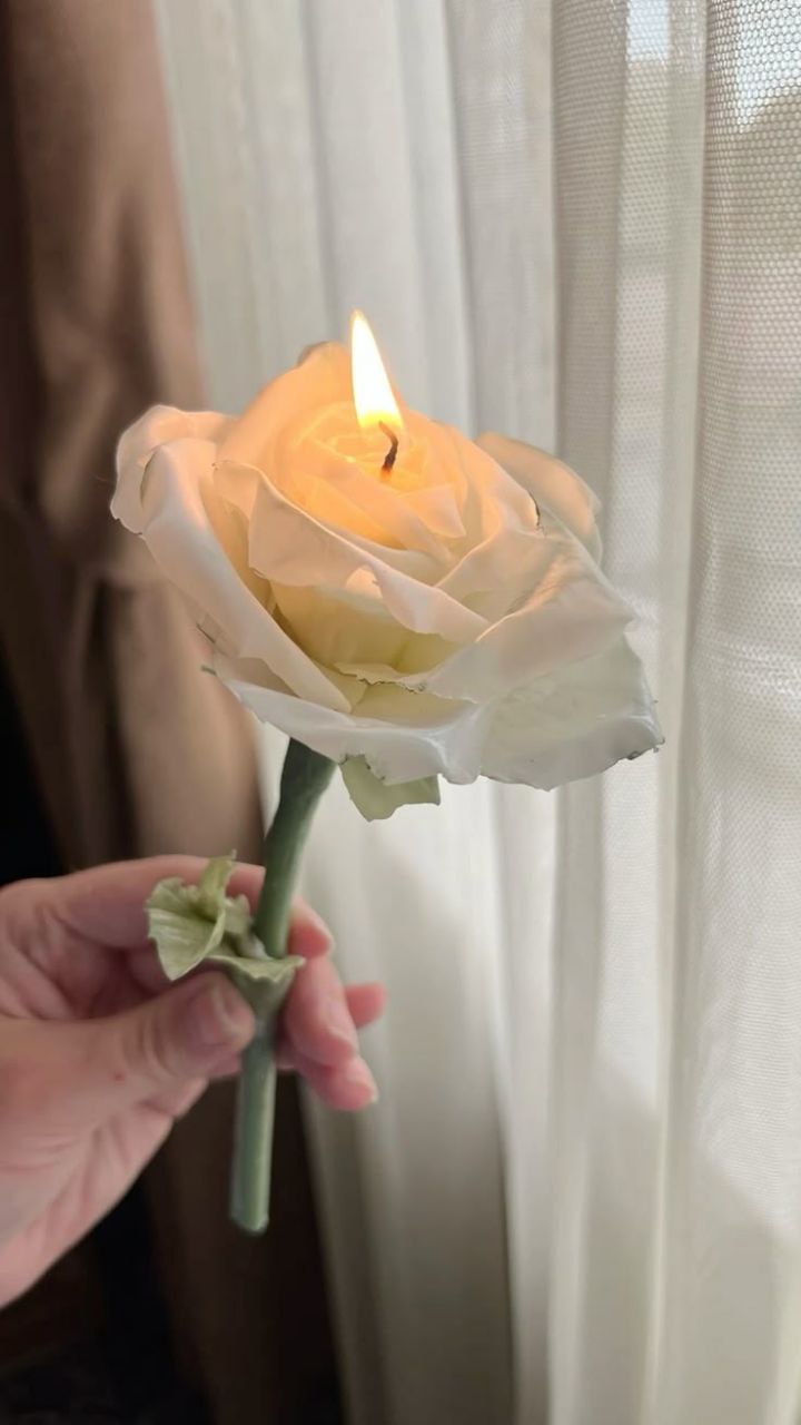 شمع سازی گل رز