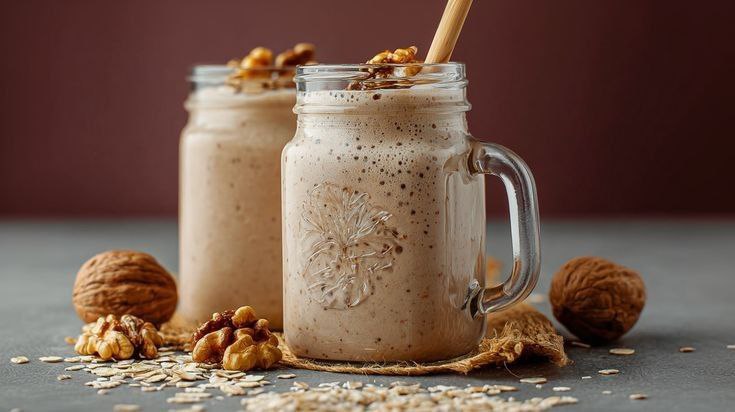 طرز تهیه اسموتی چاق کننده با گردو